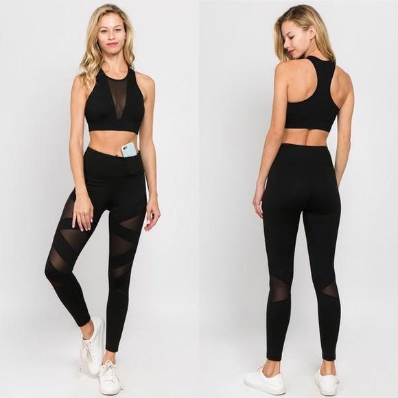 Black leggings fitness small and medium NWT - Picture 2 of 7